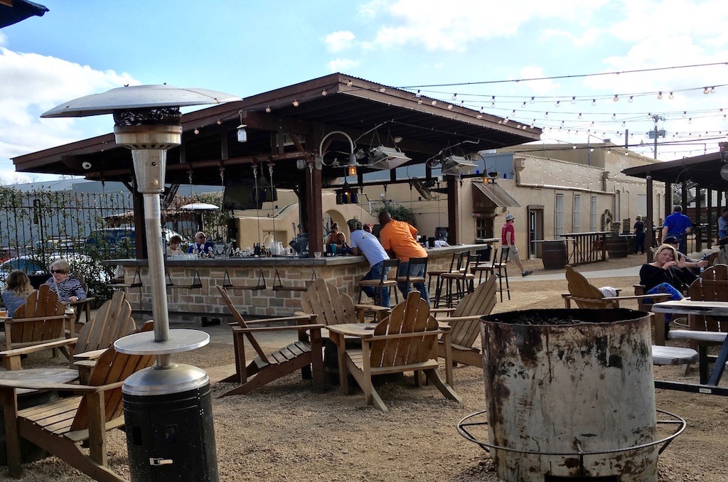 The Pour Haus Bar; notice the swings for bar stools!