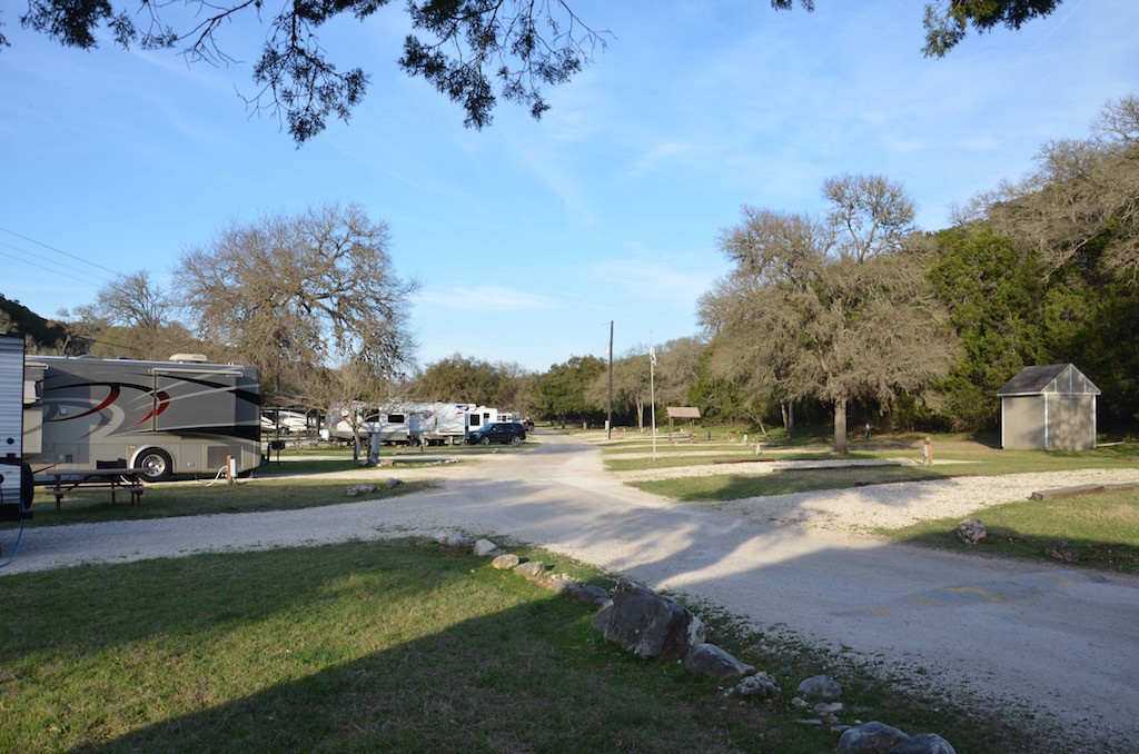 Empty campground (temporarily until Spring Break at least)