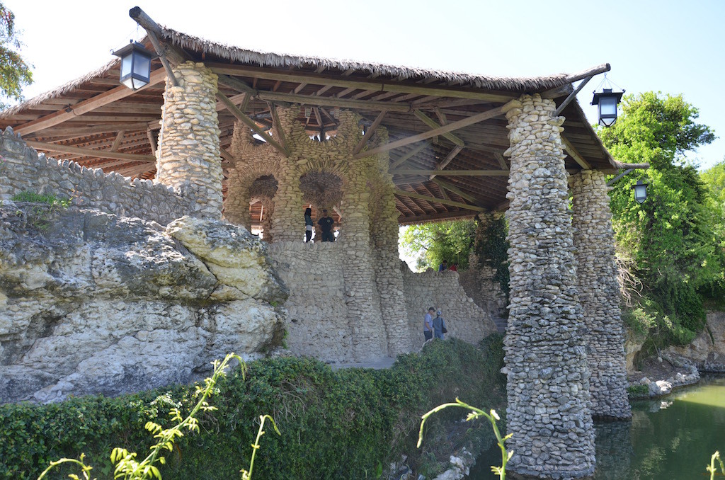 The main building with wonderful stone work.