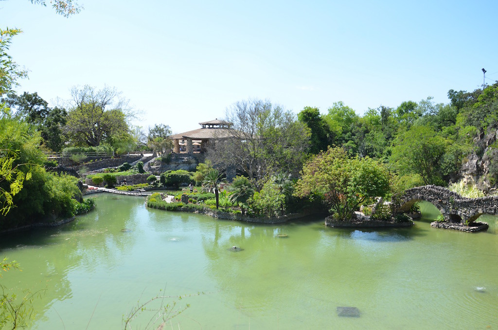 View over the ponds from the main building.
