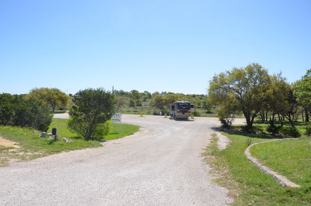 Our pull-thru camp spot; pretty straight shot I'd say!
