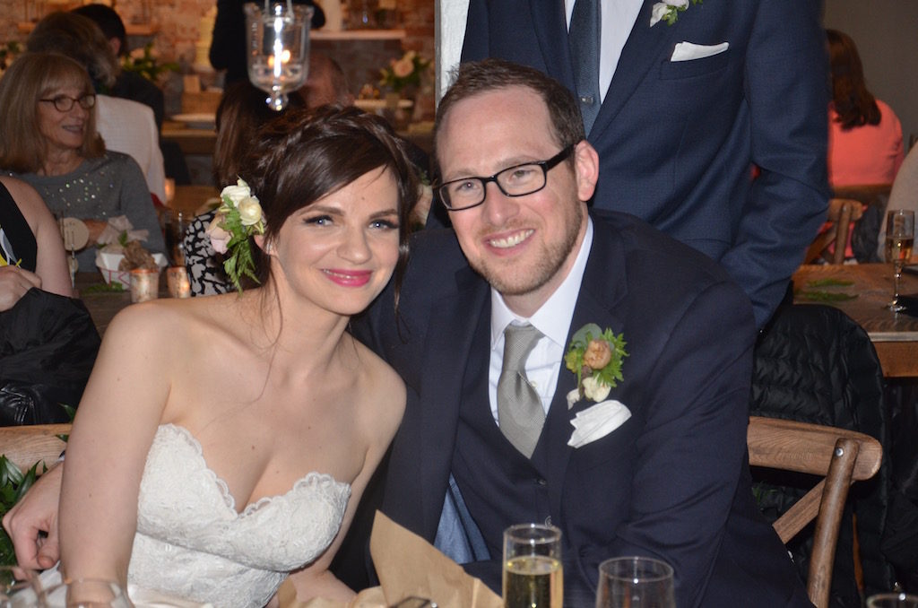 Ellen and Bruce, the lovely couple at their wedding in downtown Denver.