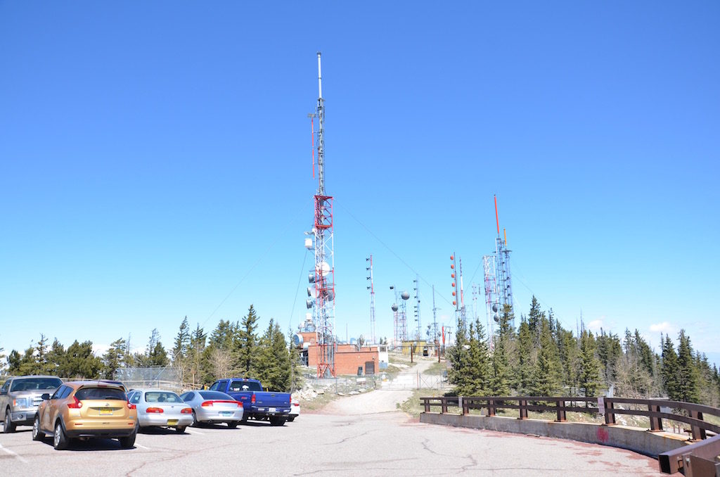 Vast array of microwave and other antennas up there.