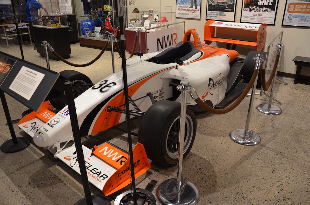 A race car sponsored by Nuclear Clean air & Energy; part of the Paul Neuman team.