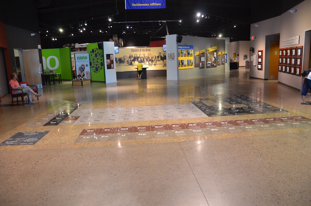 The main lobby has the Periodic Table embedded as part of the floor.