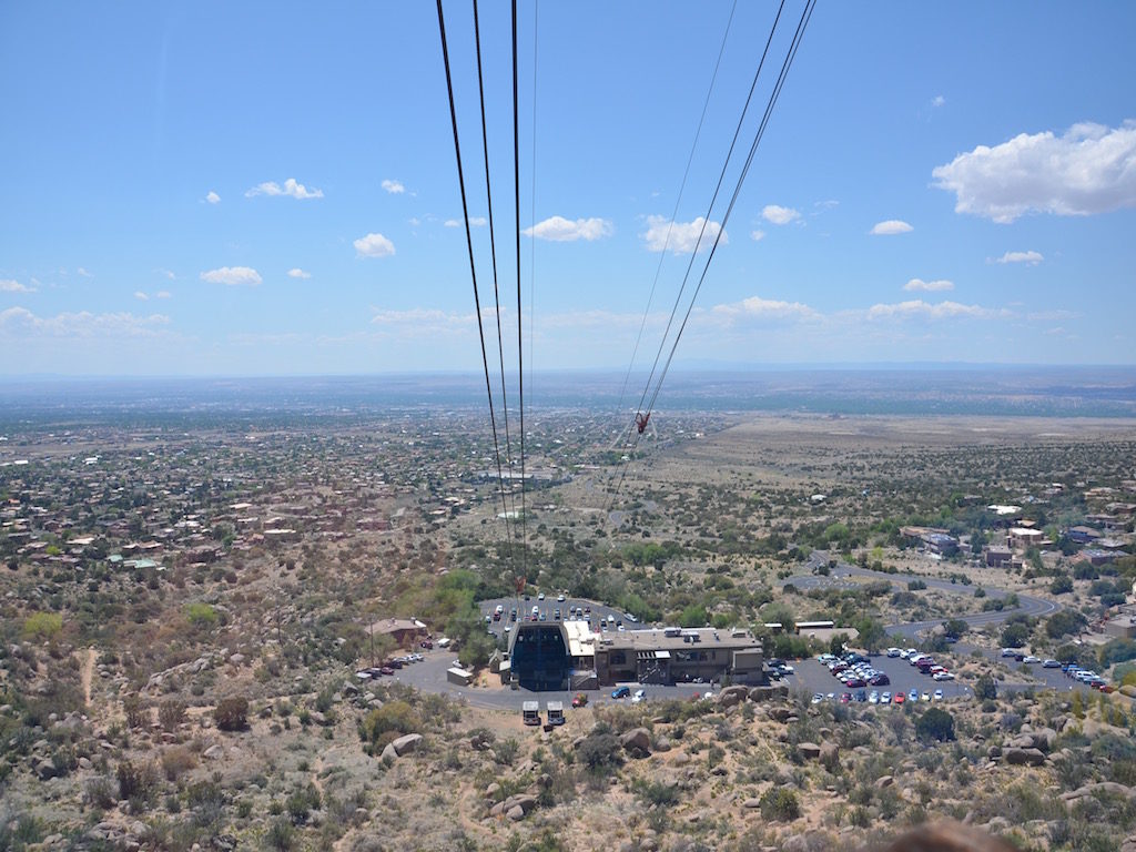 The other gondola returning as we went up.