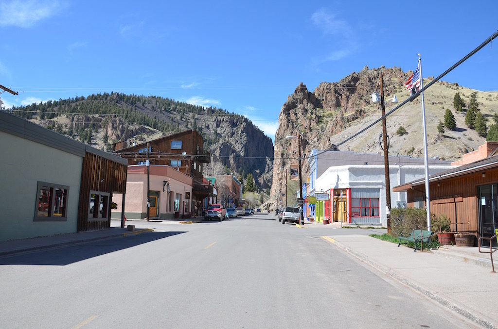 Downtown Creede. The main street leads right up to the Bulldog Mine and the Bachelors Loop (later in this Blog)