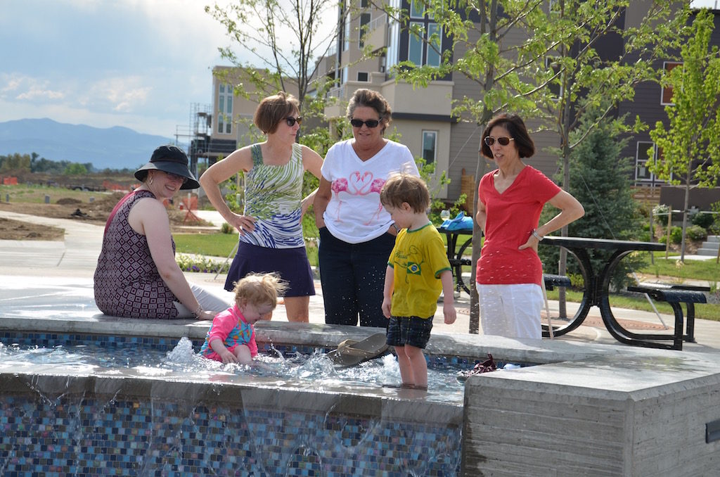 Mary also stopped by so we all went over to the park across the street from Bryces.