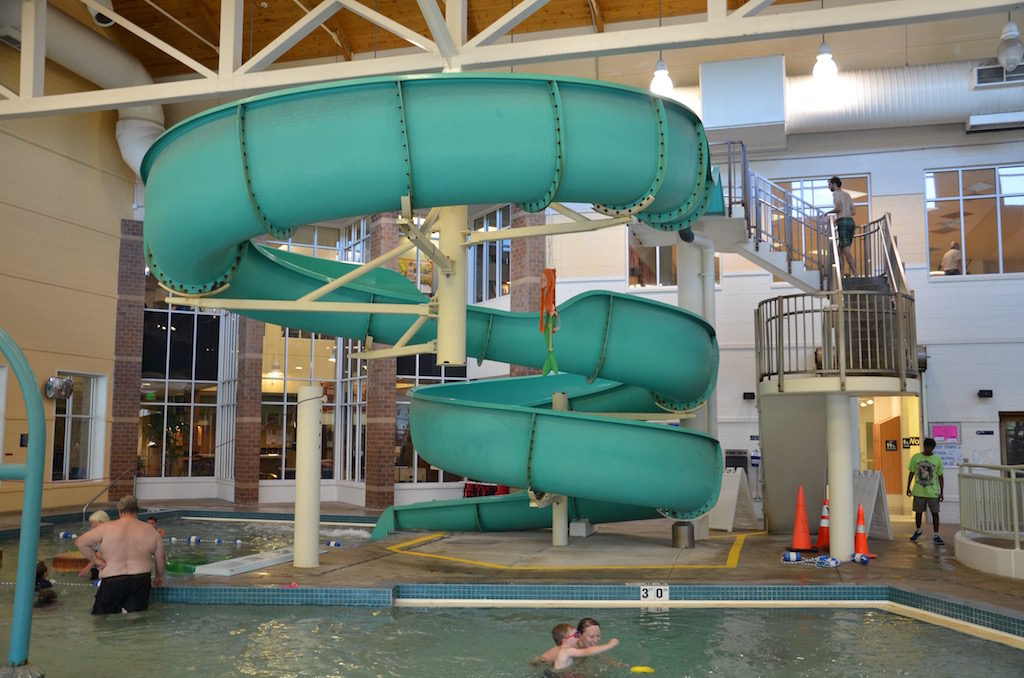 But the biggest hit for Reeve? The indoor waterpark and GIANT slide!