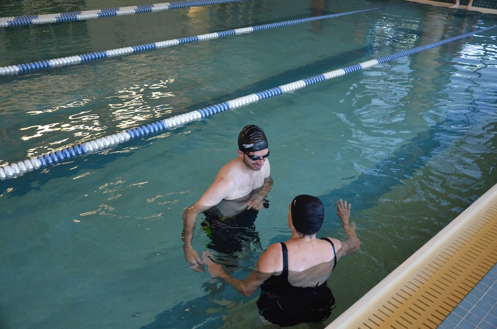 Barb and Zach came too and made use of the lap pool.