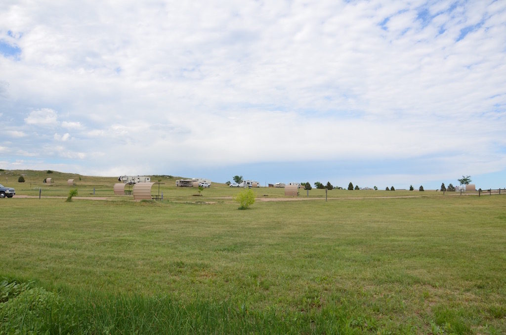 Our back view, nothing but open fields.