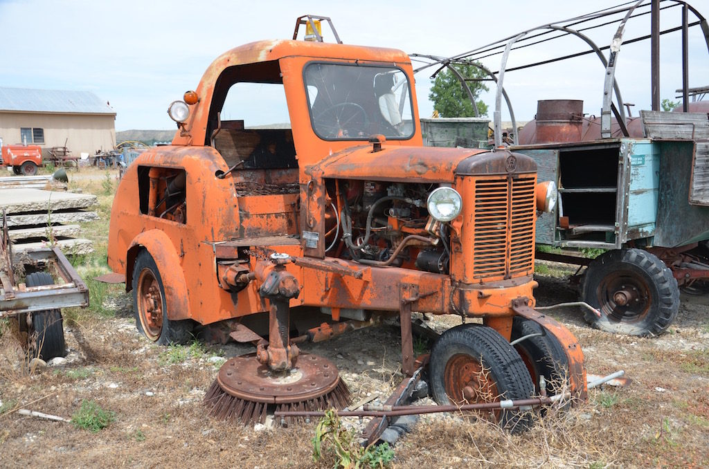 They even had an old street sweeper! Weren't streets dirt back then?