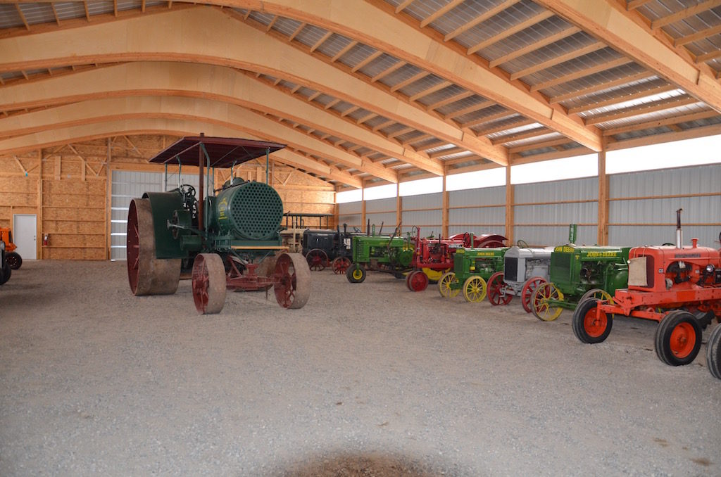 Inside "The North 40" The big tractor was HUGE! Those are normal size farm tractors next to it!