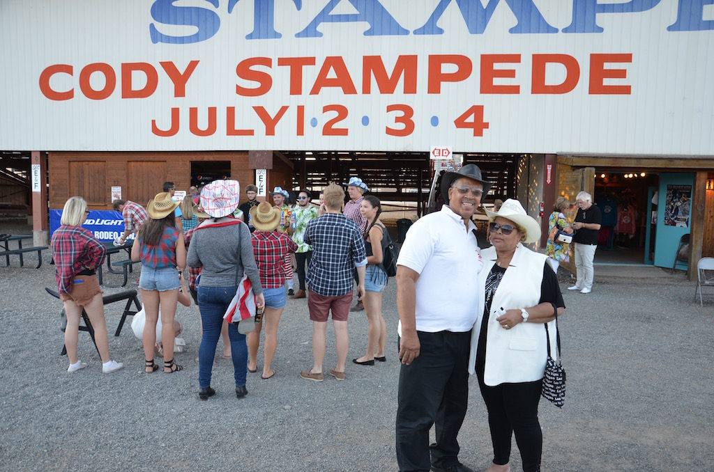 The four of us went to the Cody Rodeo; a nightly event during the tourist season. Claude and Hope even got hats for the occasion!
